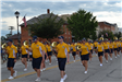 Marching band in parade