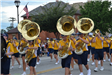 Marching band in parade