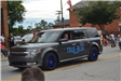 True Blue transport car in parade