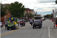 Decorated golf carts in parade