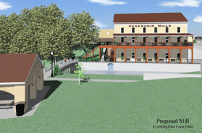 Rendering of Reservoir Mills with Lawn