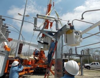 People Standing Next to Telephone Pole