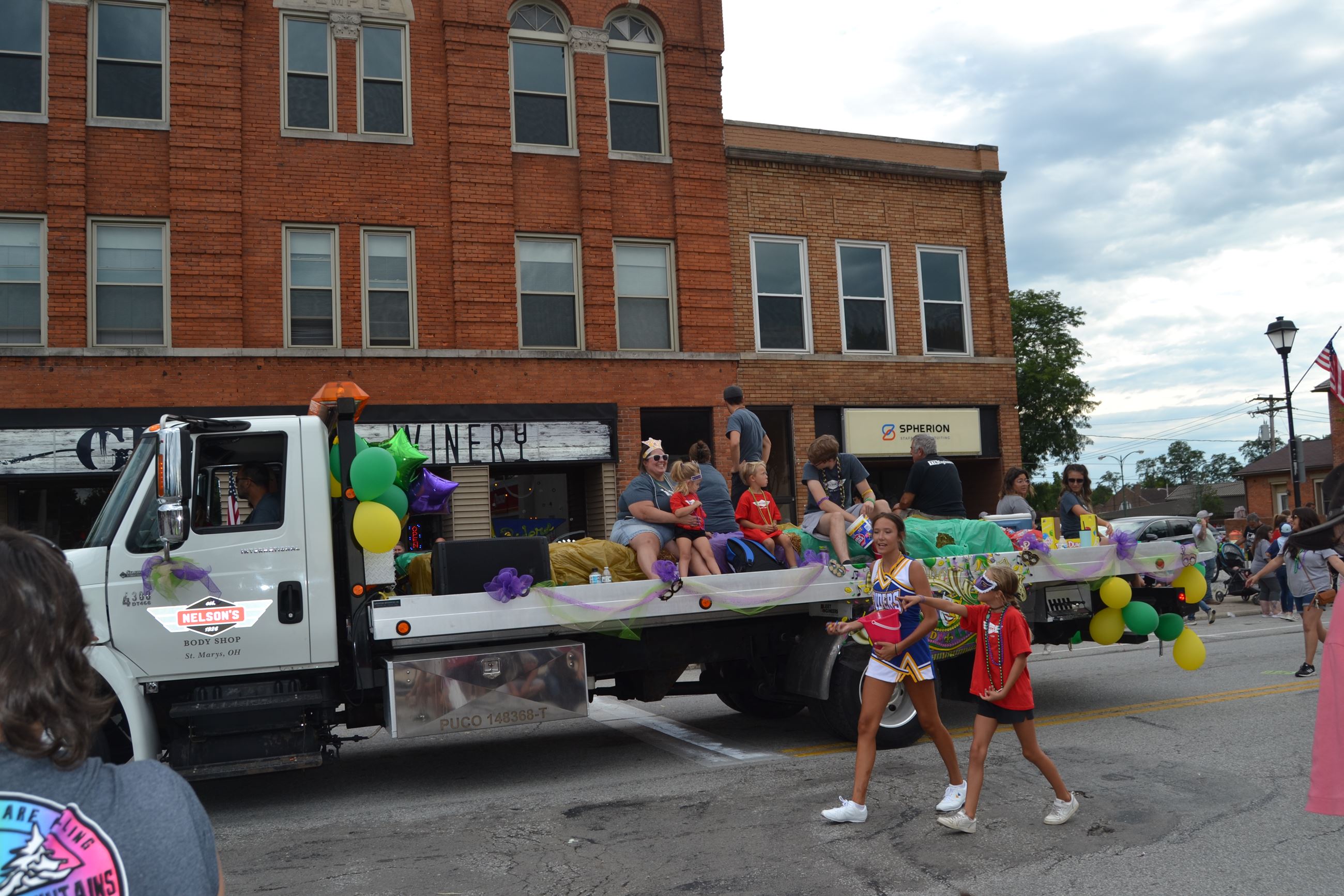 Decorated truck in parade