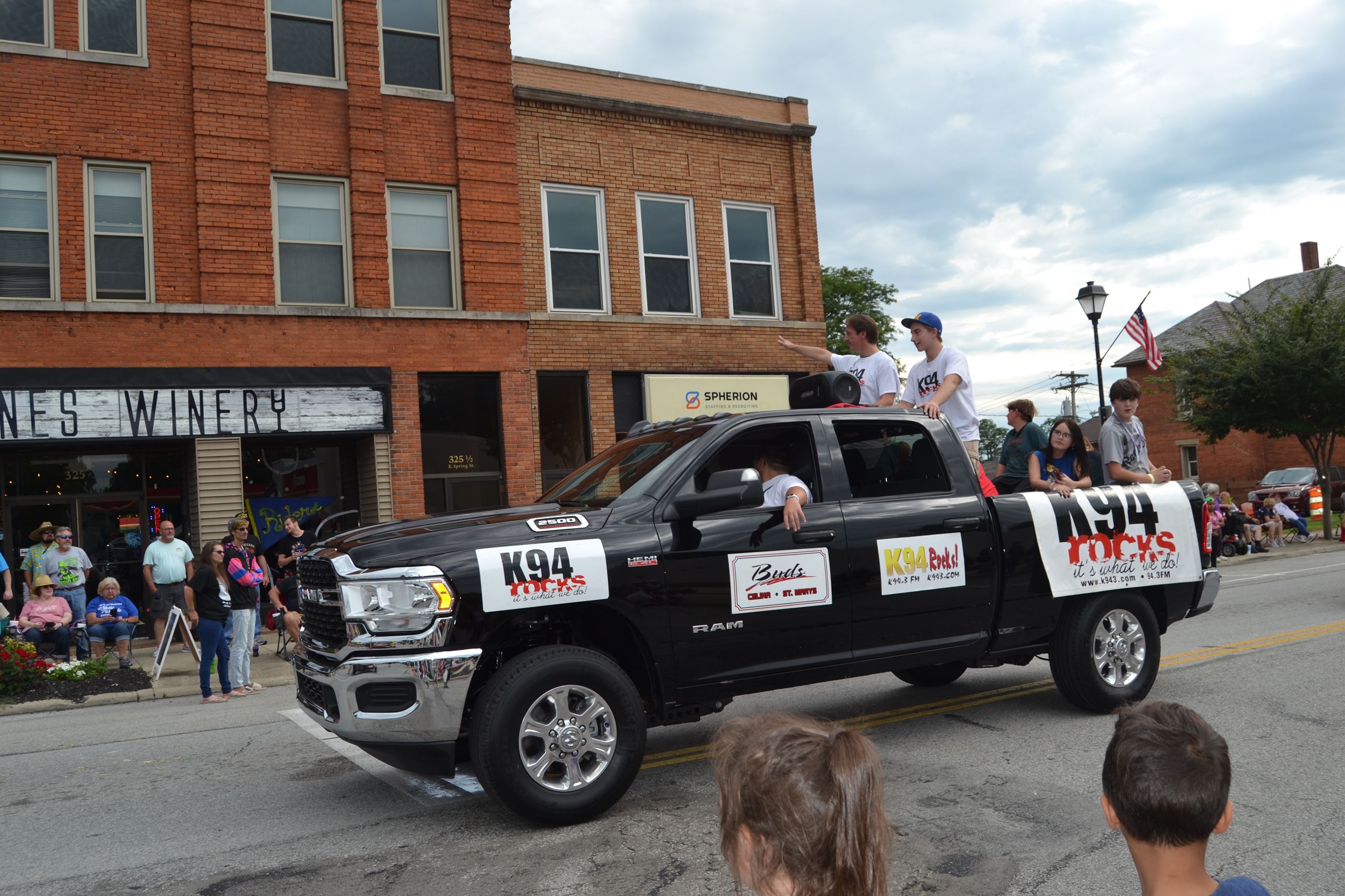 Decorated truck in parade