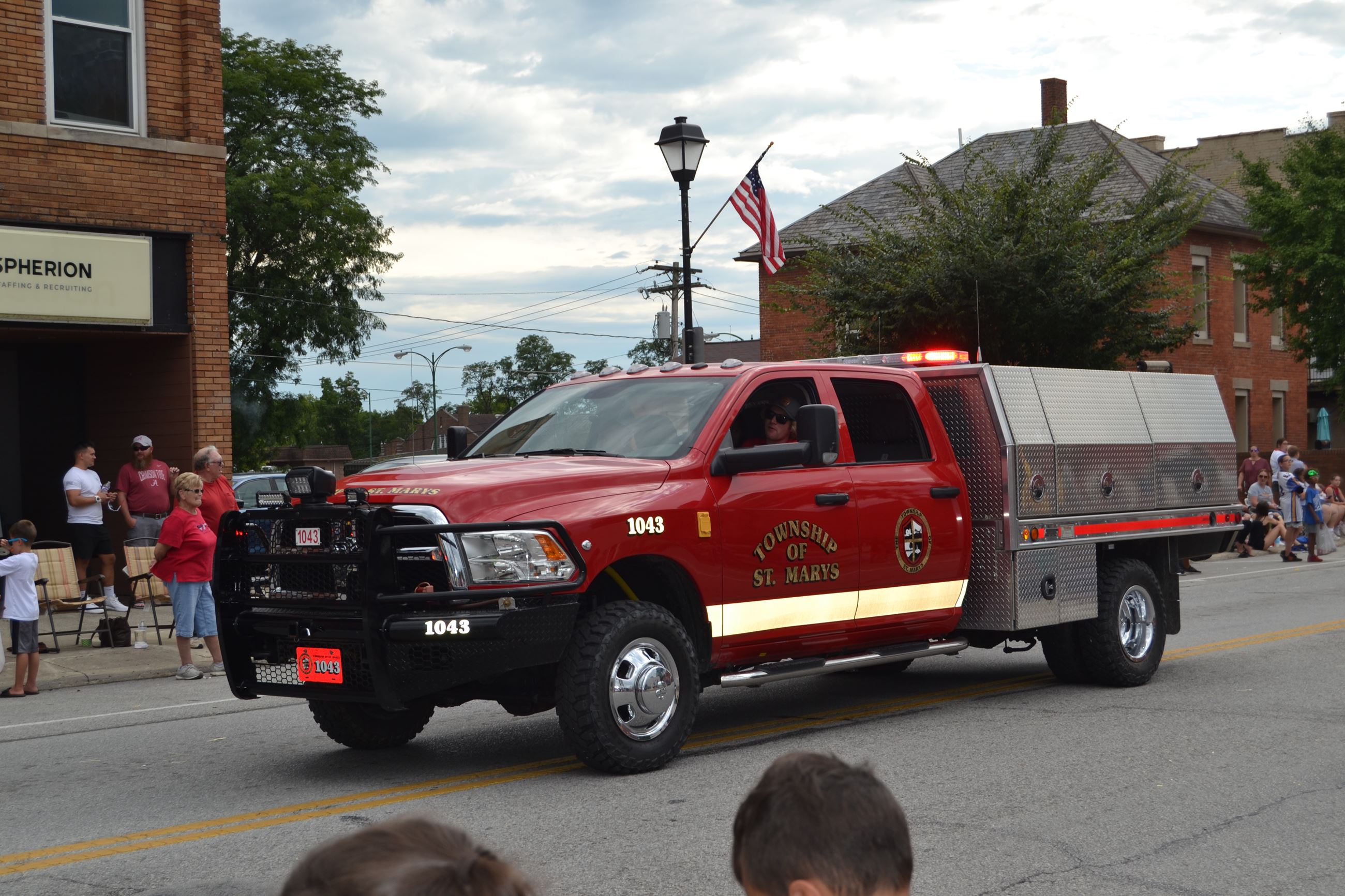 Fire pickup truck in parade