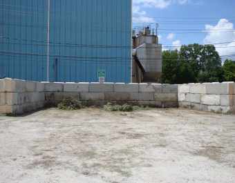 Empty Yard with Building in the Background