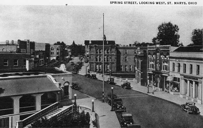 Spring Street Looking West St Marys Ohio