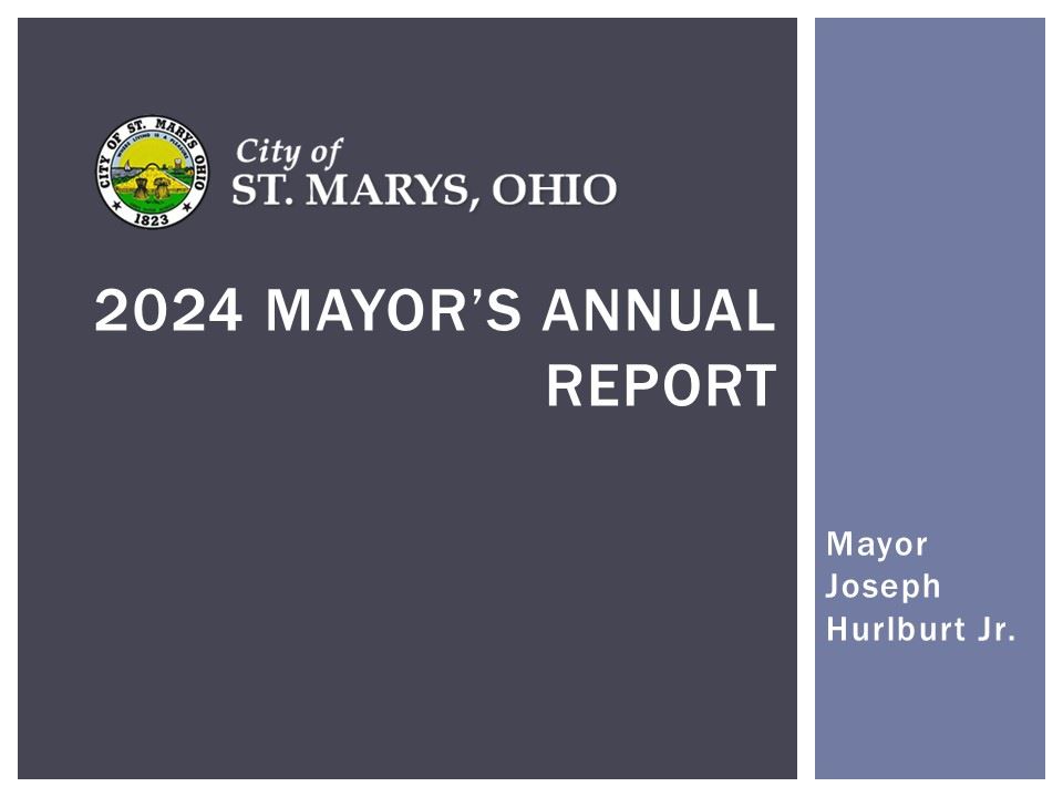 Mayor Report Slide 1 Mayor Report Slide 1